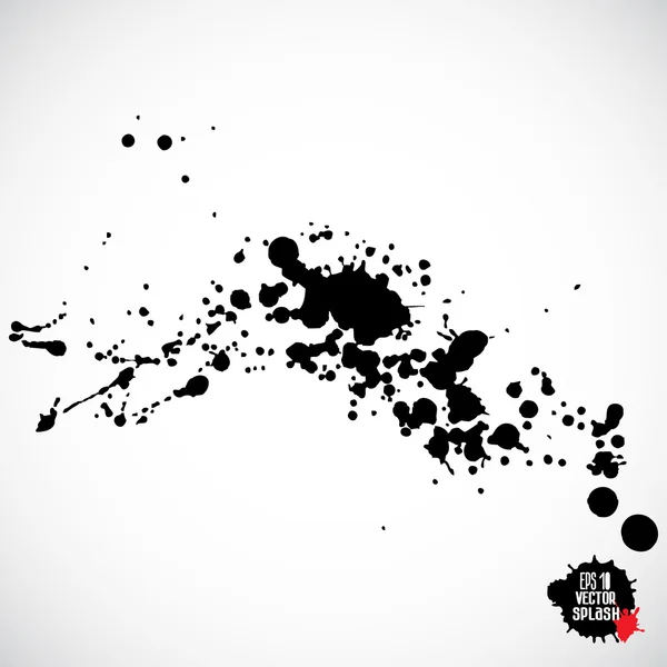 Black Ink Splatter Background — Stock Vector