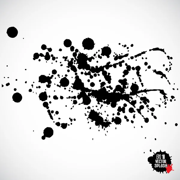 Black Ink Splatter Background — Stock Vector