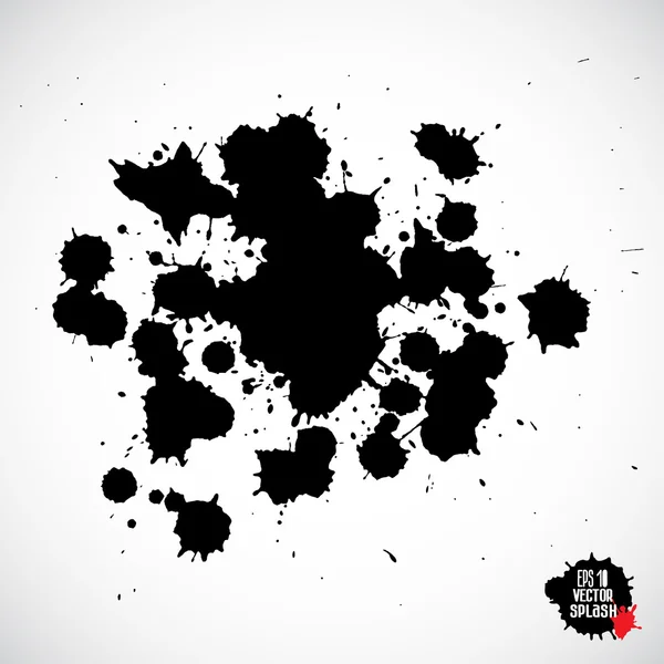 Black Ink Splatter Background — Stock Vector