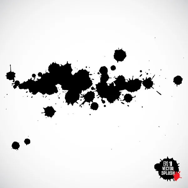 Black Ink Splatter Background — Stock Vector