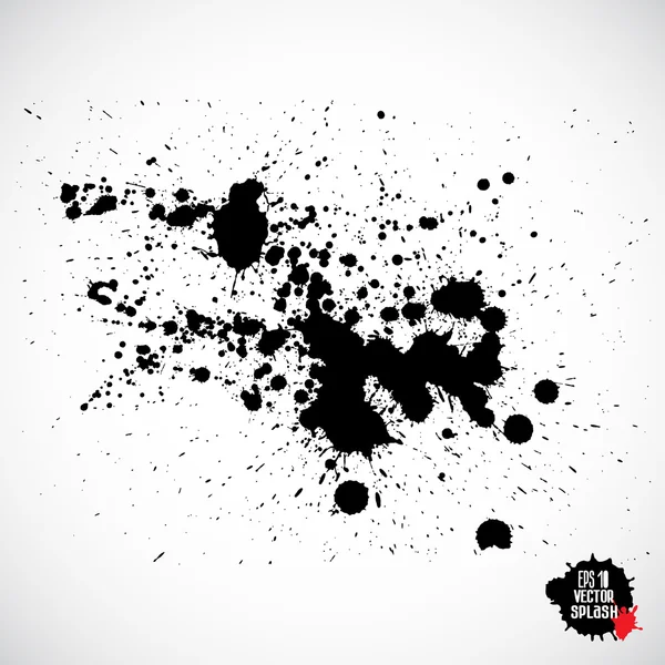 Black Ink Splatter Background — Stock Vector