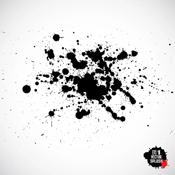 Black Ink Splatter Background — Stock Vector