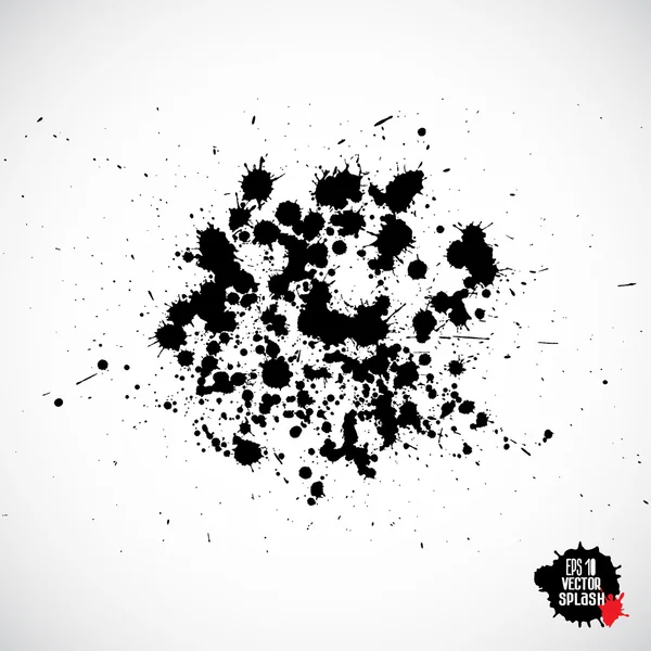 Black Ink Splatter Background — Stock Vector