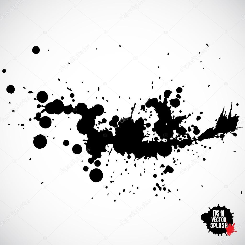 Black Ink Splatter Background