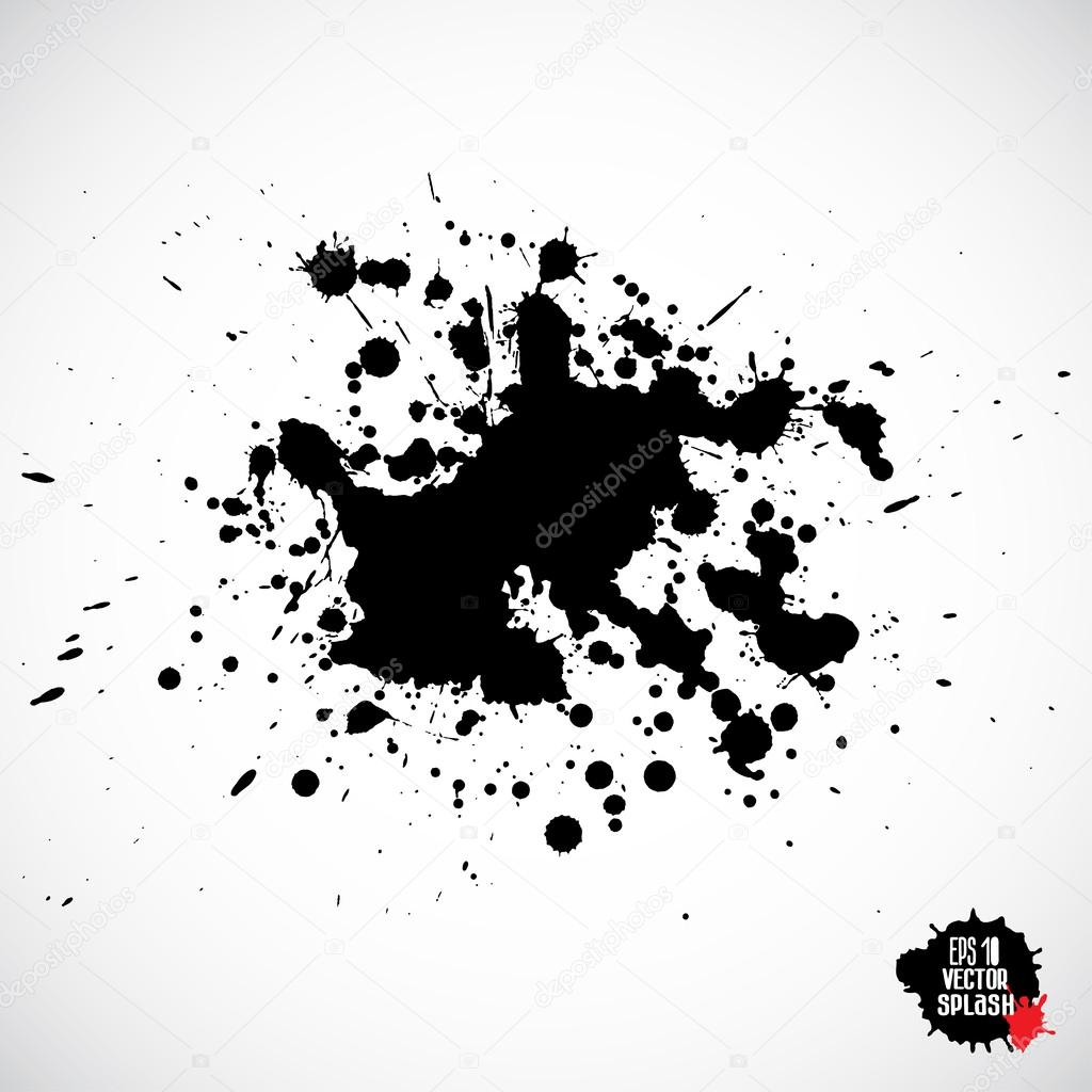 Black Ink Splatter Background