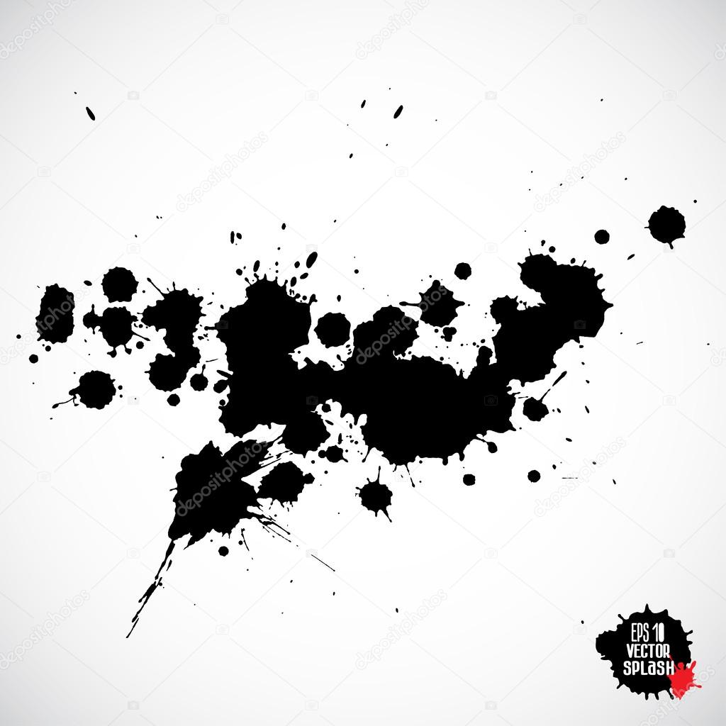 Black Ink Splatter Background