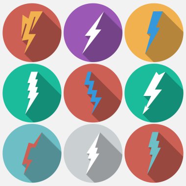 Gök gürültüsü yıldırım Icons set ben