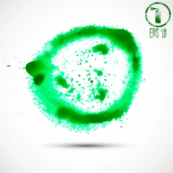 Green spray blot — Stock Vector