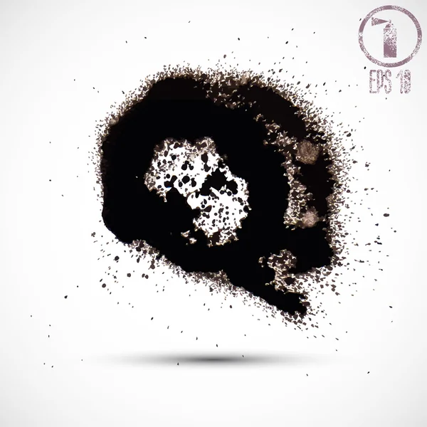 Black watercolor spray — Stock Vector