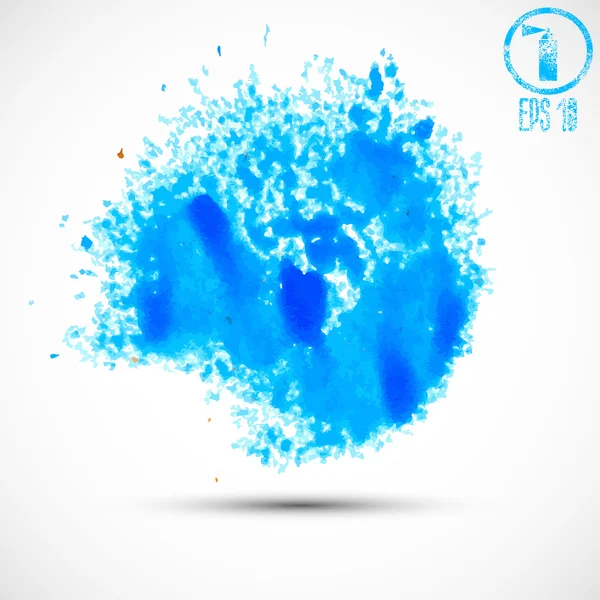 Aquarelle bleu éclaboussures — Image vectorielle