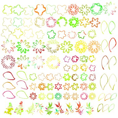 Suluboya çiçek şekil