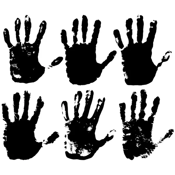 Human hand prints — Stock Vector