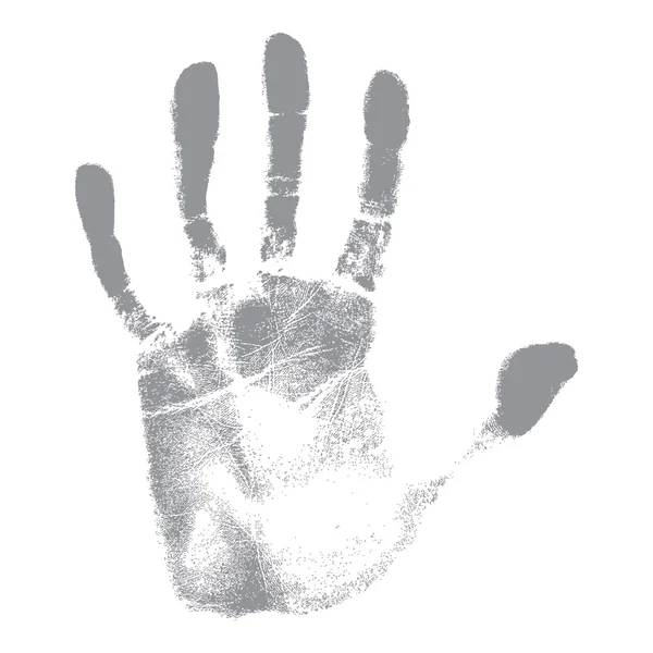 Impresión negra de la mano — Archivo Imágenes Vectoriales