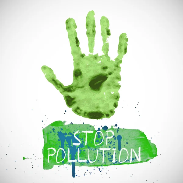 Stop pollution sign — Stock Vector