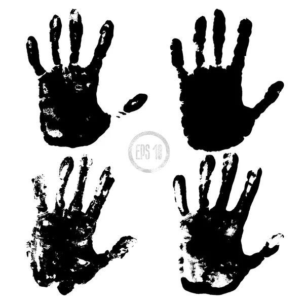 Human hand prints — Stock Vector