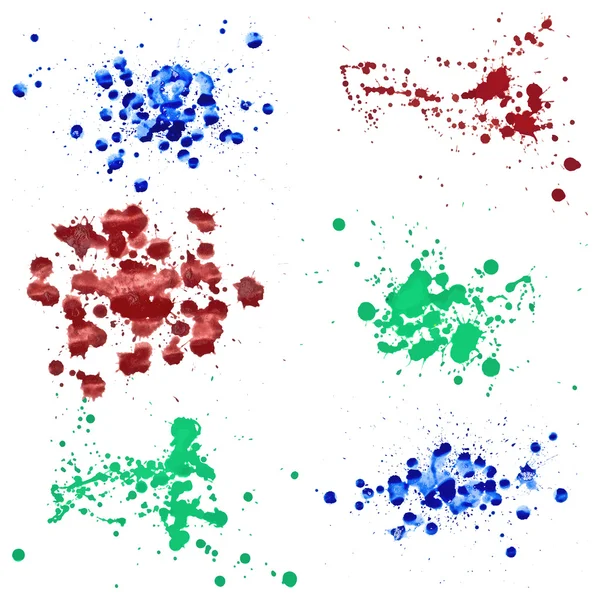 Blot, conjunto de salpicos — Vetor de Stock