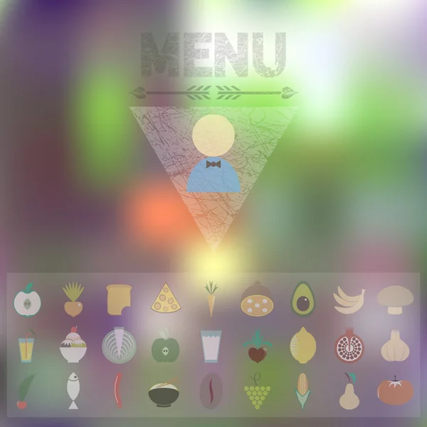 Menü organik gıda simgeler