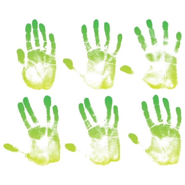 Green eco hands set — Stock Vector