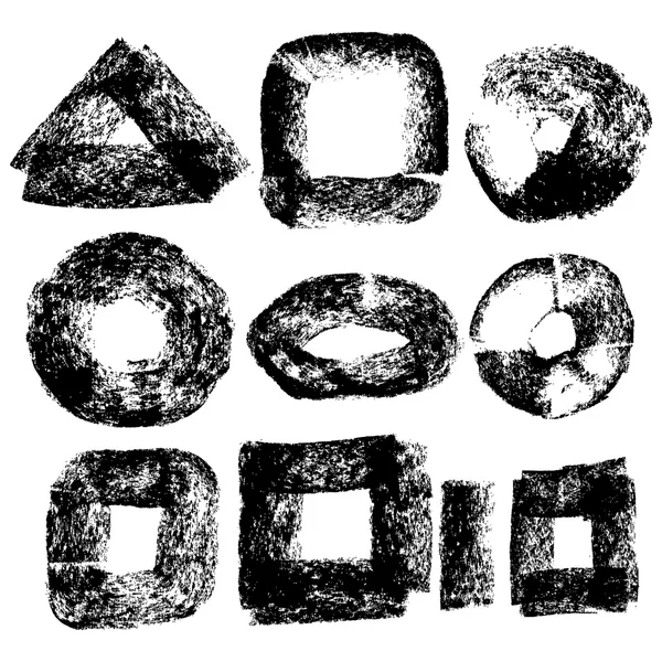 Conjunto de formas de carbón — Archivo Imágenes Vectoriales