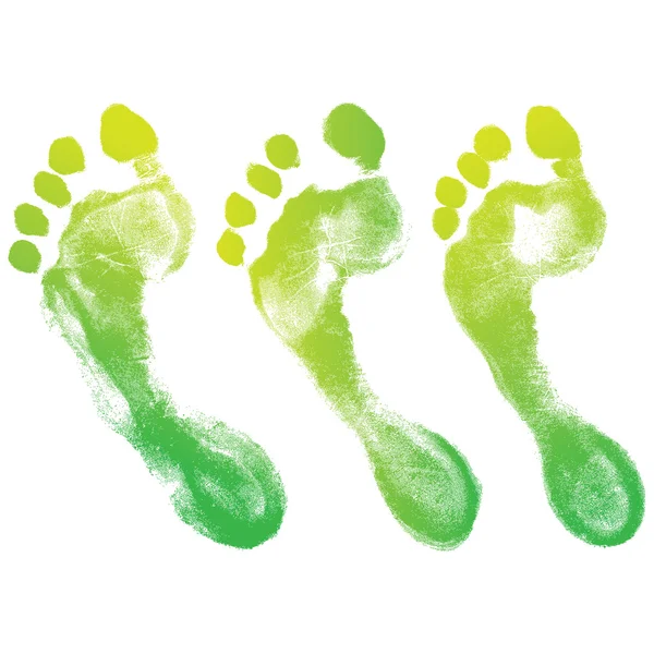 Human green footprint — Stock Vector