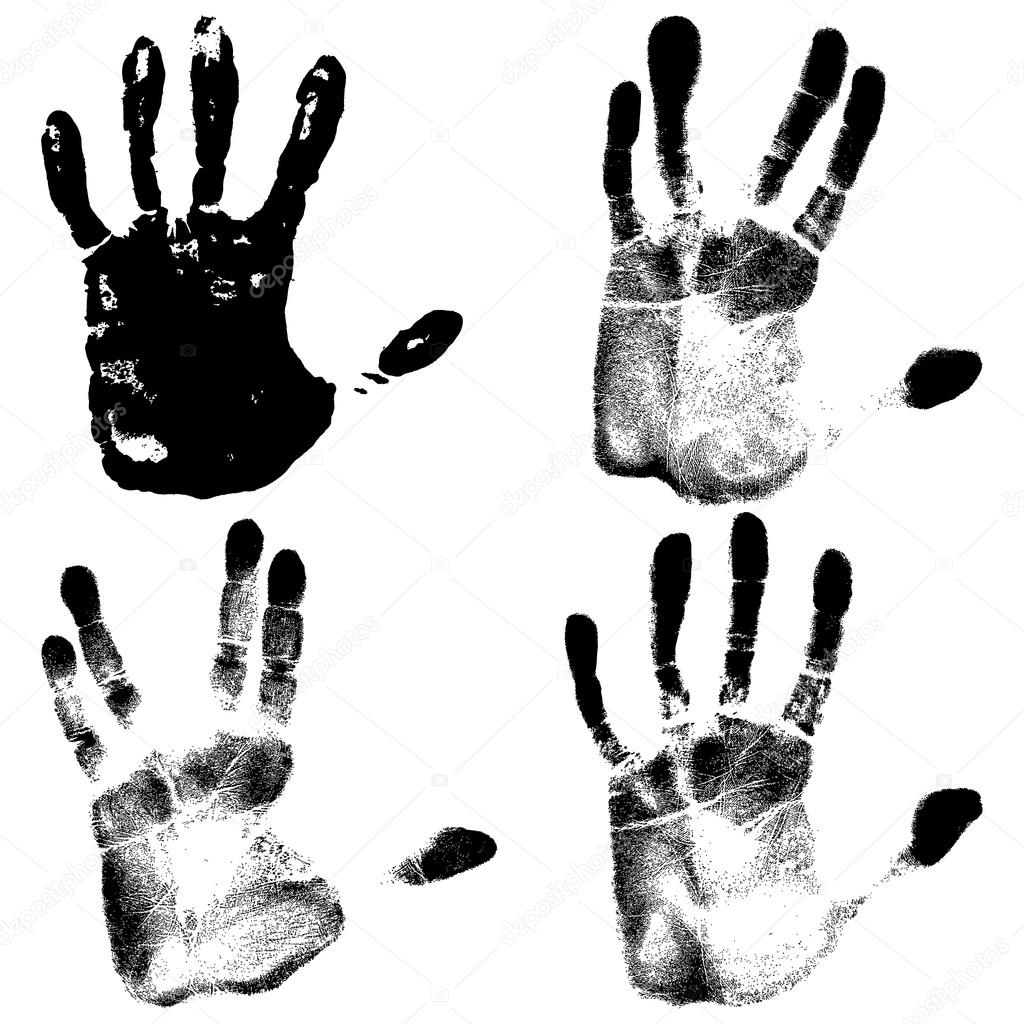 Human hand prints