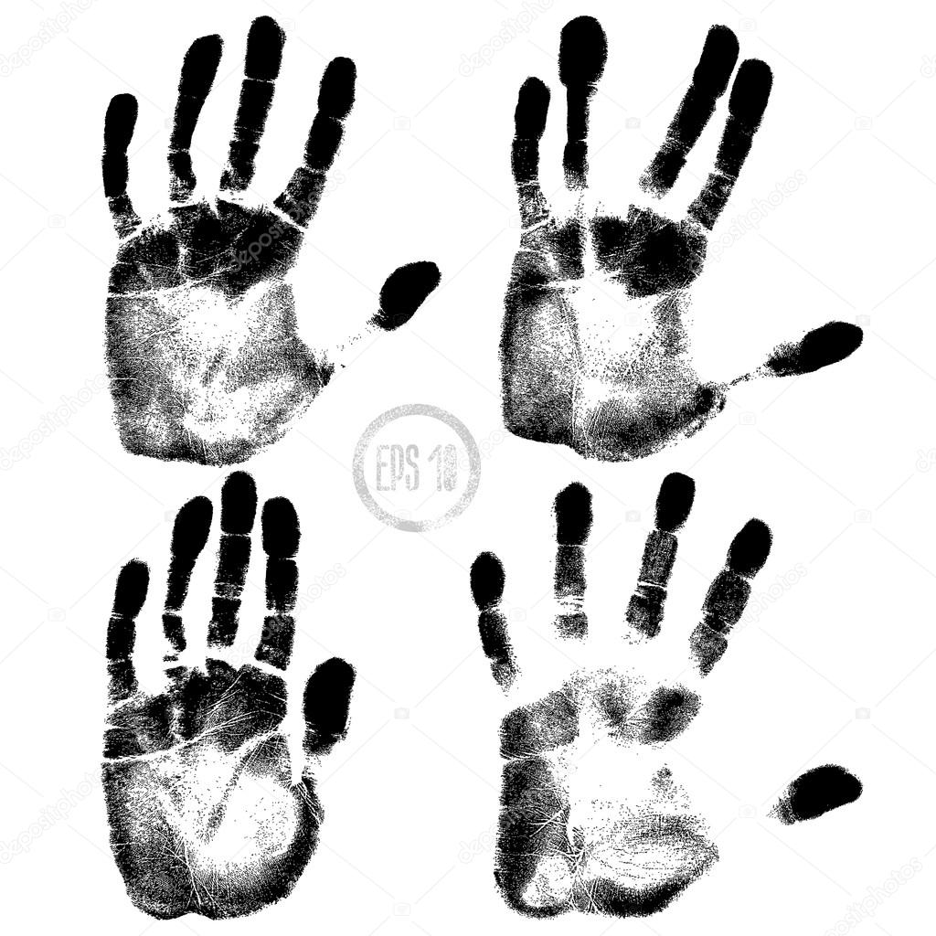 Human hand prints