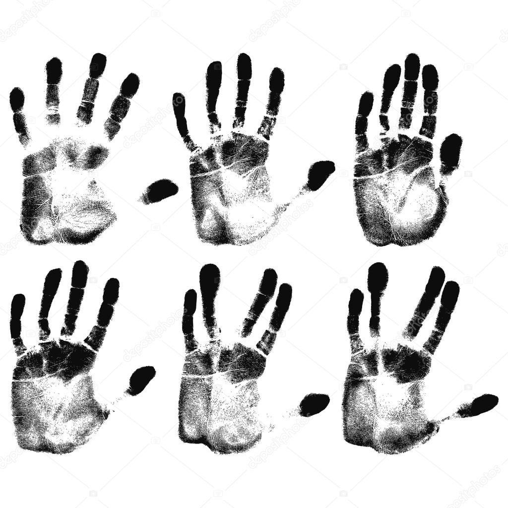 Human hand prints