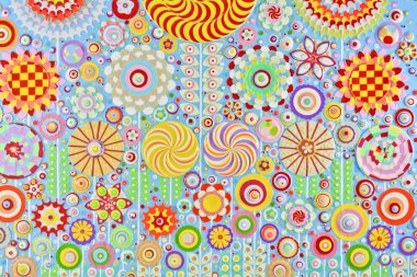 Soyut sanat çiçek tasarım