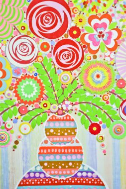 Soyut sanat çiçek tasarım