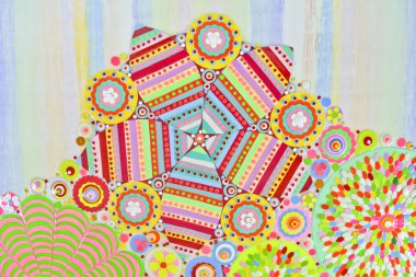 Soyut sanat çiçek tasarım