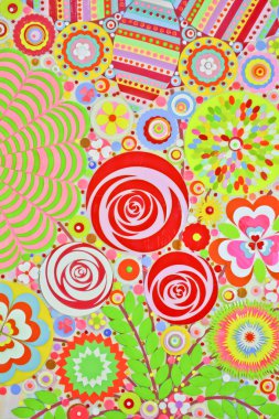 Soyut sanat çiçek tasarım