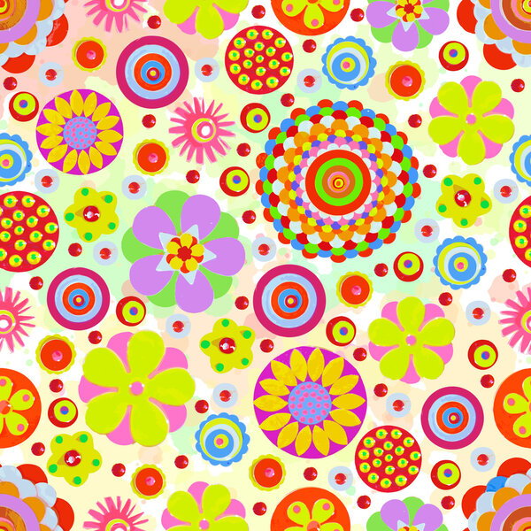 Абстрактный фантазийный цветочный фон
