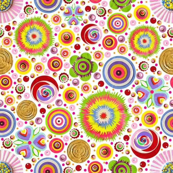 Fashionable flowers  pattern wallpaper — Stock Photo, Image