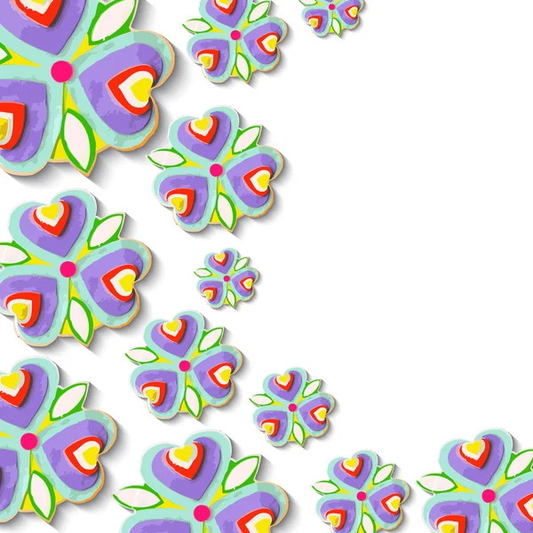 Flores abstractas patrón fondo —  Fotos de Stock