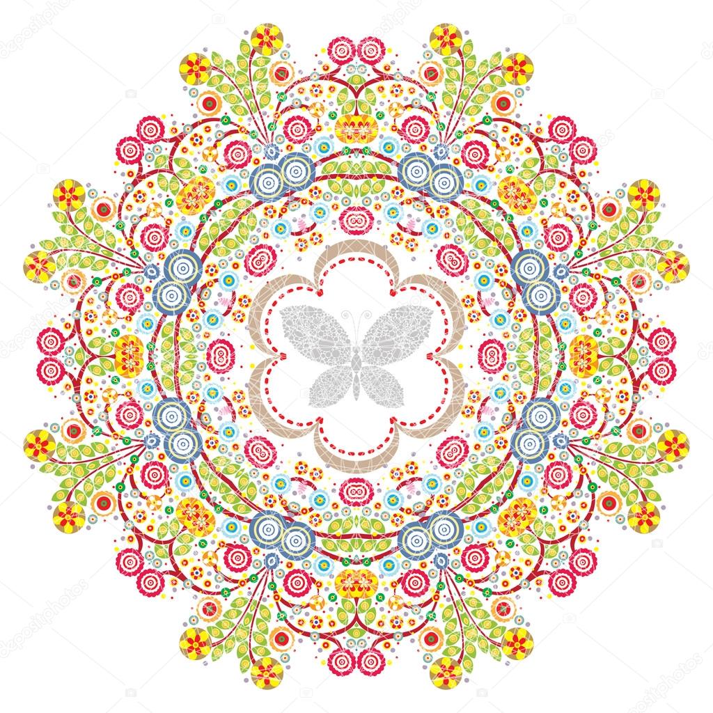 Round lace flower