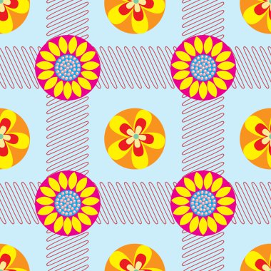 Geometrik çiçek deseni