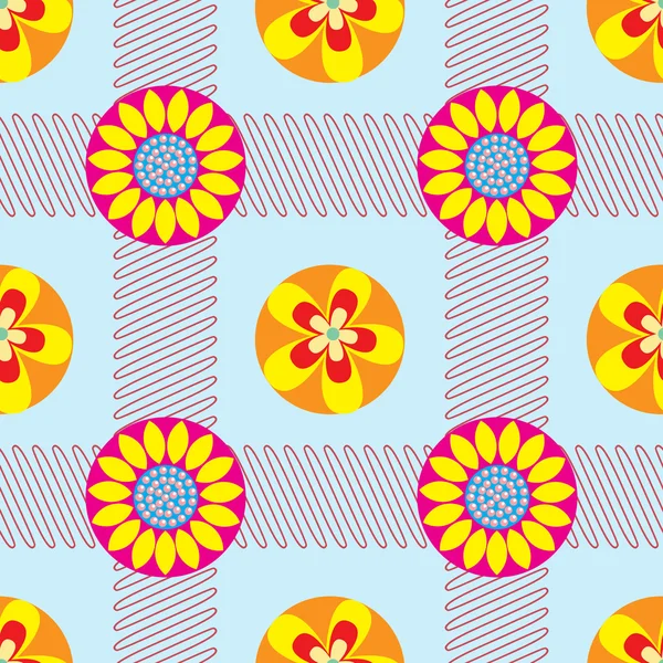 Geometric flowers  pattern — Stock Photo, Image