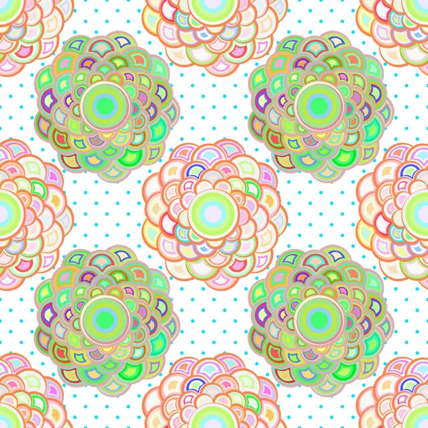 Geometric flowers  pattern — Stock Photo, Image