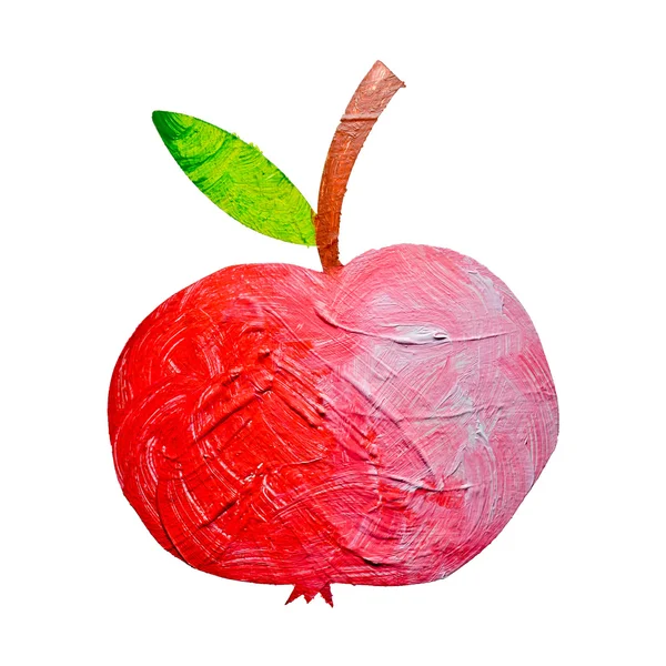 Red watercolor Apple — Stock Photo, Image