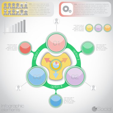 Sosyal infographics şablonu