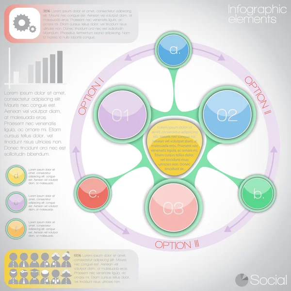 Sosyal infographics şablonu — Stok fotoğraf