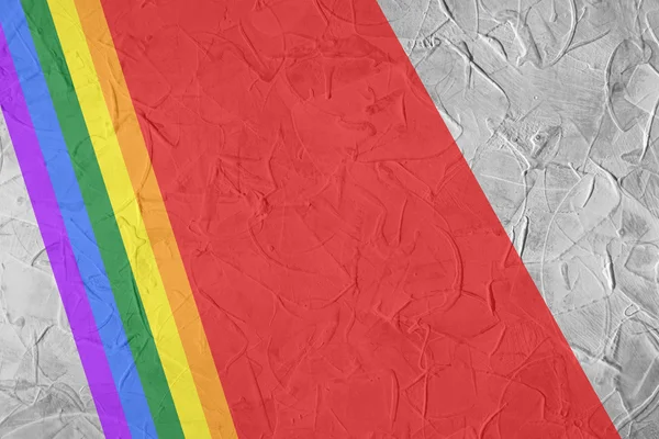 Bendera pelangi gay dan LGBT . — Stok Foto