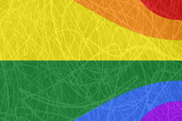 Gay και ΛΟΑΤ σημαία ουράνιο τόξο — Φωτογραφία Αρχείου