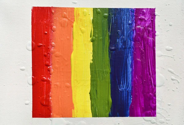 Bandiera arcobaleno gay e LGBT — Foto Stock