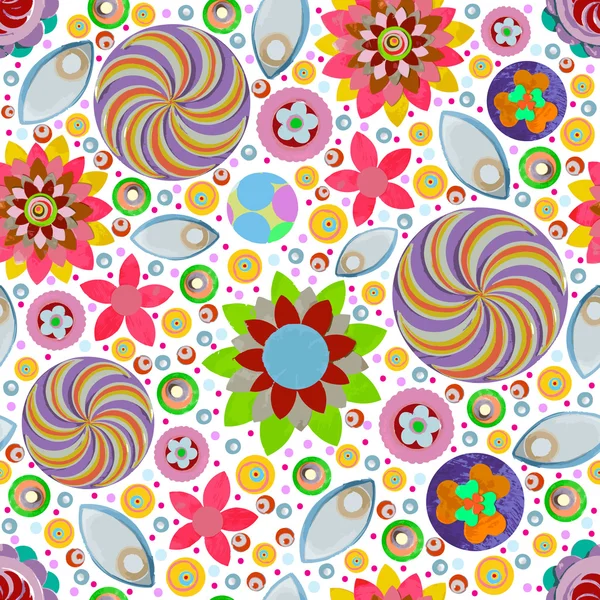 Abstract seamless flowers pattern — Stock Photo, Image