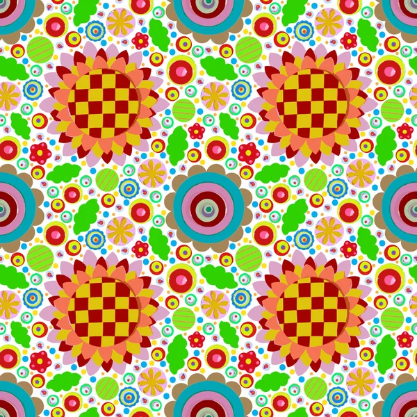 Abstract seamless flowers pattern — Stock Photo, Image