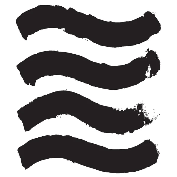 Akvarell svarta banners — Stockfoto