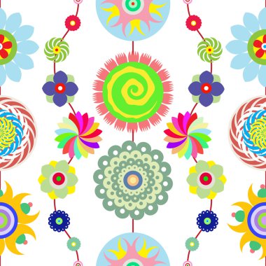 soyut çiçek deseni