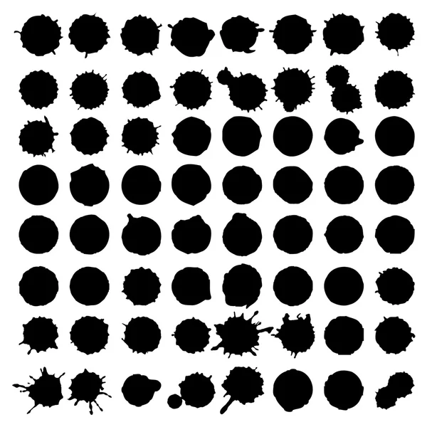 Ink blots collection — Stock Vector