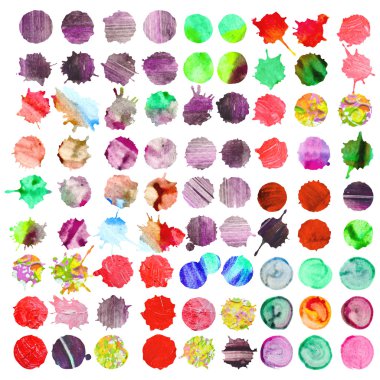 jeu de cercles aquarelle